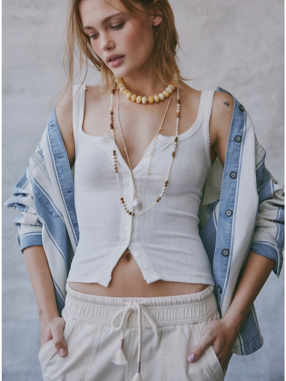 Free People end game pointelle tank